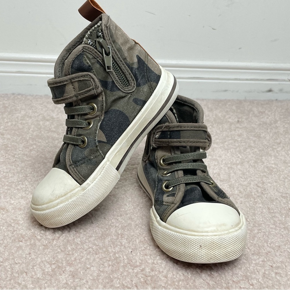 Joe Fresh Hi-Top Green Camo Unisex Sz 8 - Picture 5 of 12